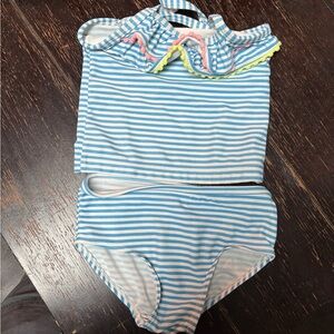 Carters Blue Stripped 2pc Swimsuit 12m